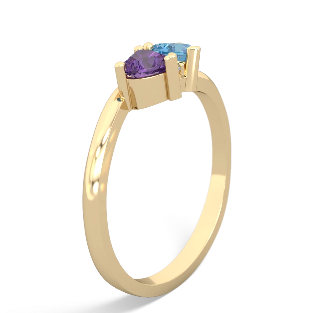 Amethyst Sweethearts 14K Yellow Gold ring R5260