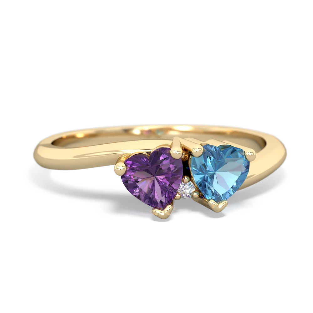 Amethyst Sweethearts 14K Yellow Gold ring R5260