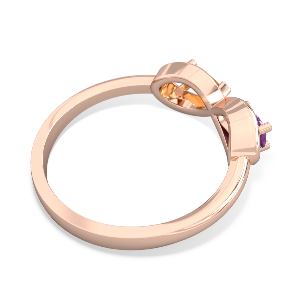 Amethyst Infinity 14K Rose Gold ring R5050