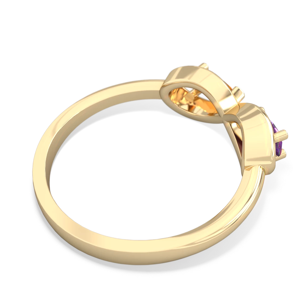 Amethyst Infinity 14K Yellow Gold ring R5050