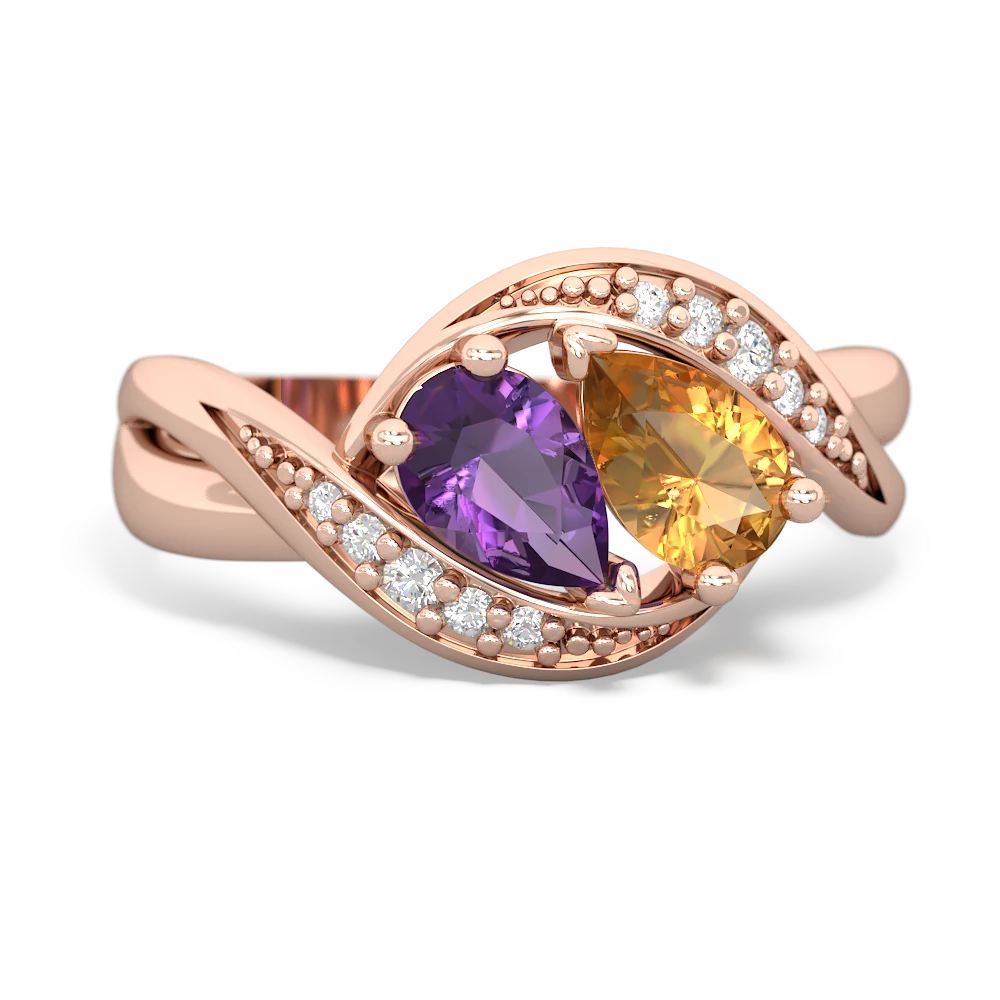 Amethyst Summer Winds 14K Rose Gold ring R5342