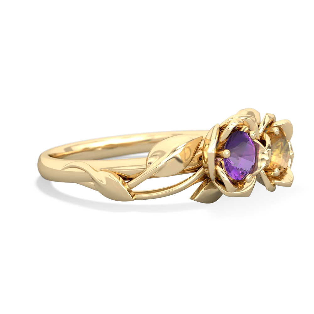 Amethyst Rose Garden 14K Yellow Gold ring R5510