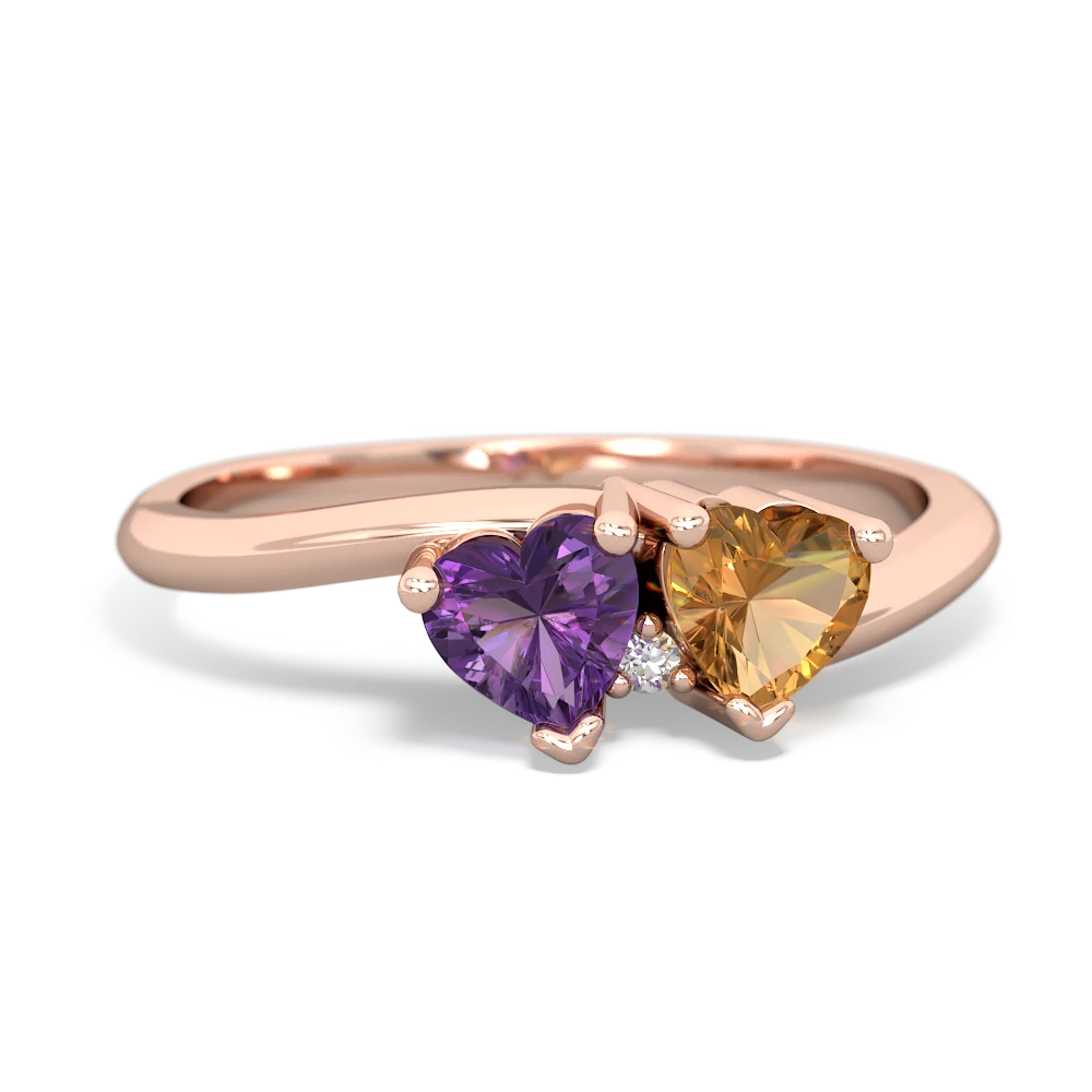 Amethyst Sweethearts 14K Rose Gold ring R5260