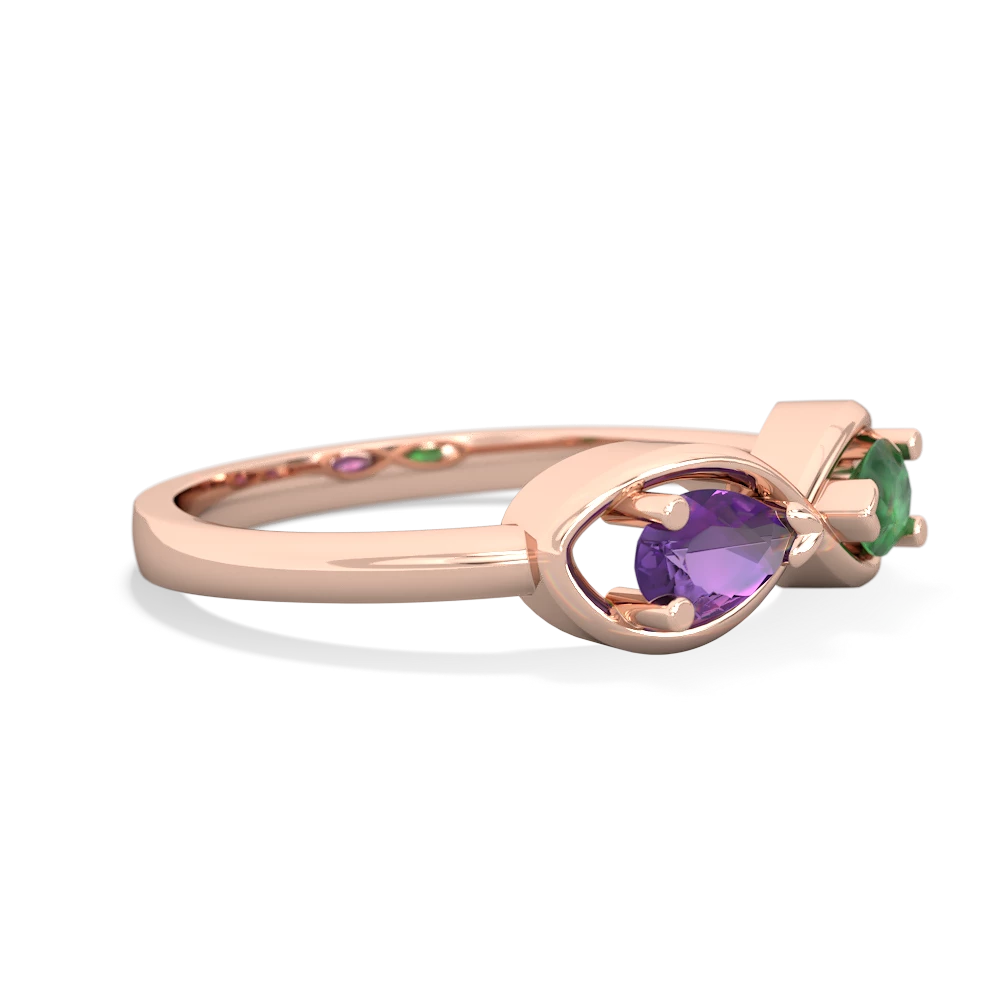 Amethyst Infinity 14K Rose Gold ring R5050