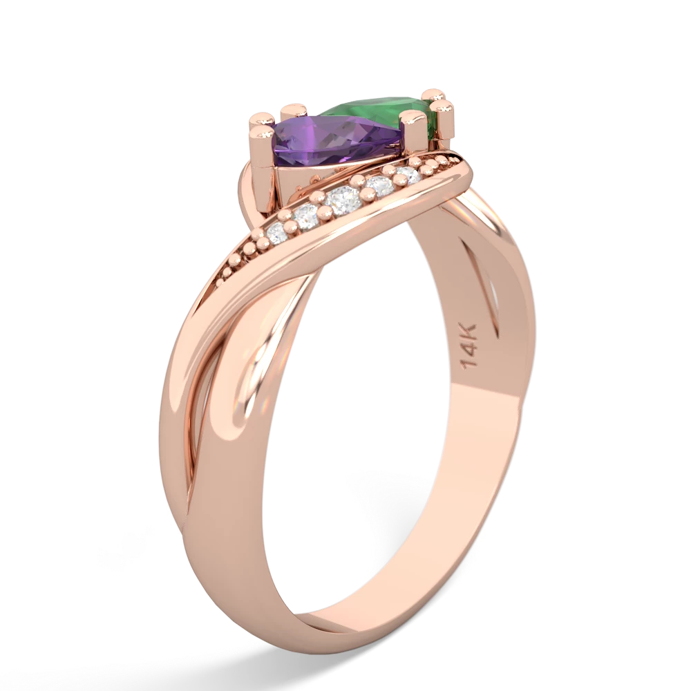 Amethyst Summer Winds 14K Rose Gold ring R5342