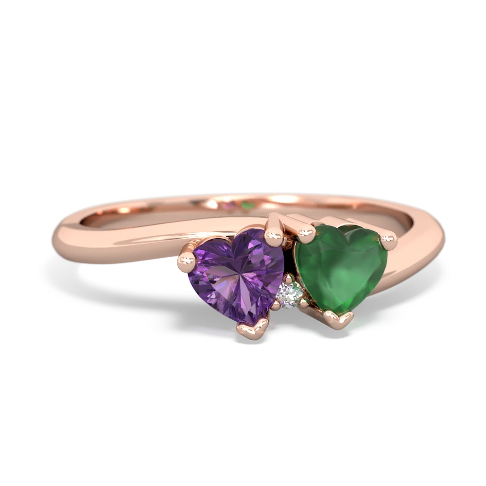 Amethyst Sweethearts 14K Rose Gold ring R5260