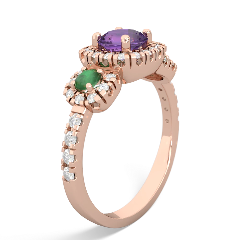 Amethyst Regal Halo 14K Rose Gold ring R5350