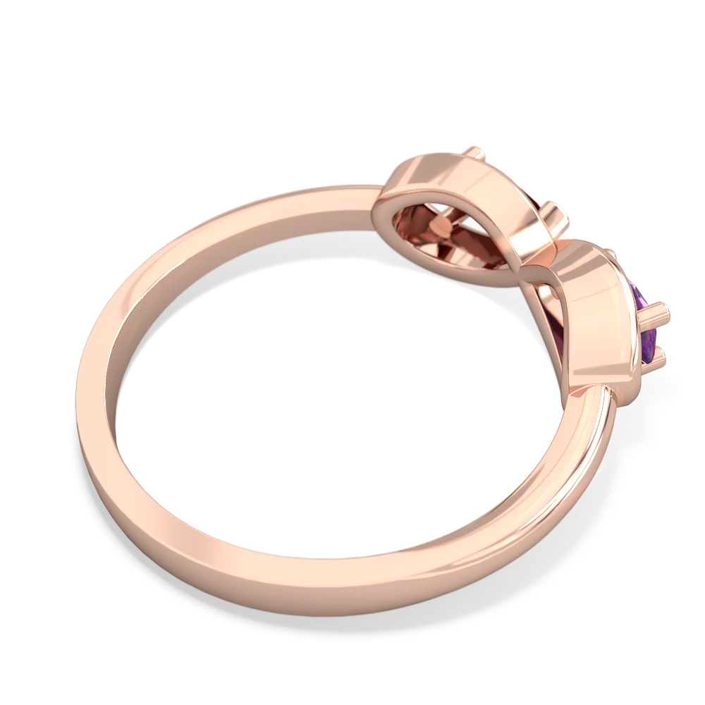 Amethyst Infinity 14K Rose Gold ring R5050