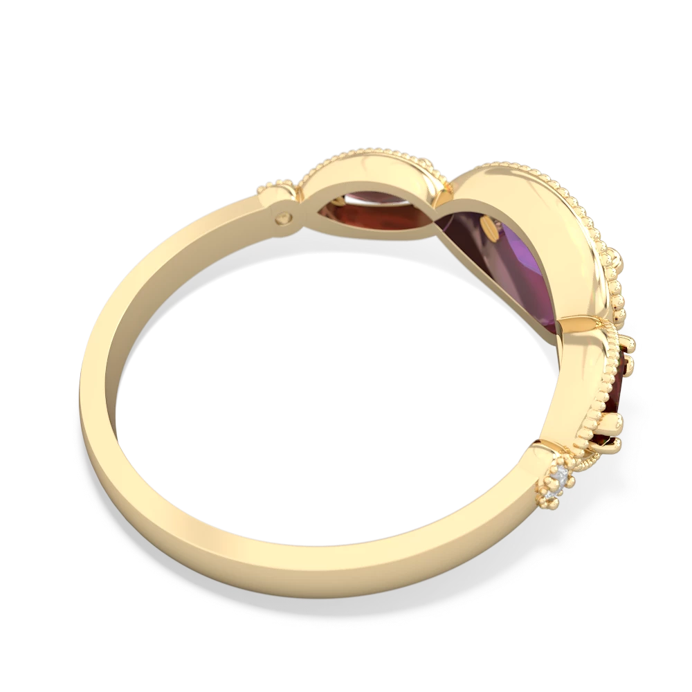 Amethyst Milgrain Marquise 14K Yellow Gold ring R5700