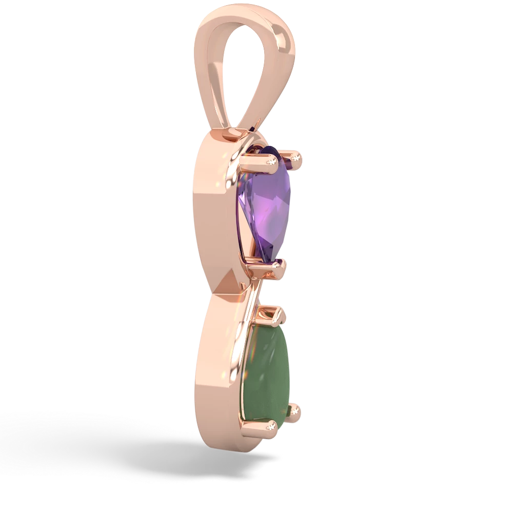 Amethyst Infinity 14K Rose Gold pendant P5050