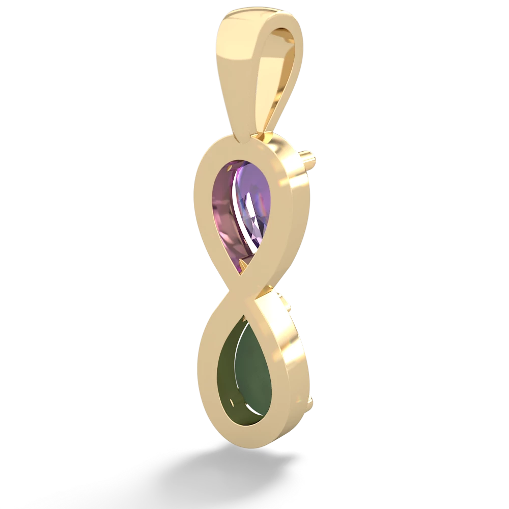 Amethyst Infinity 14K Yellow Gold pendant P5050