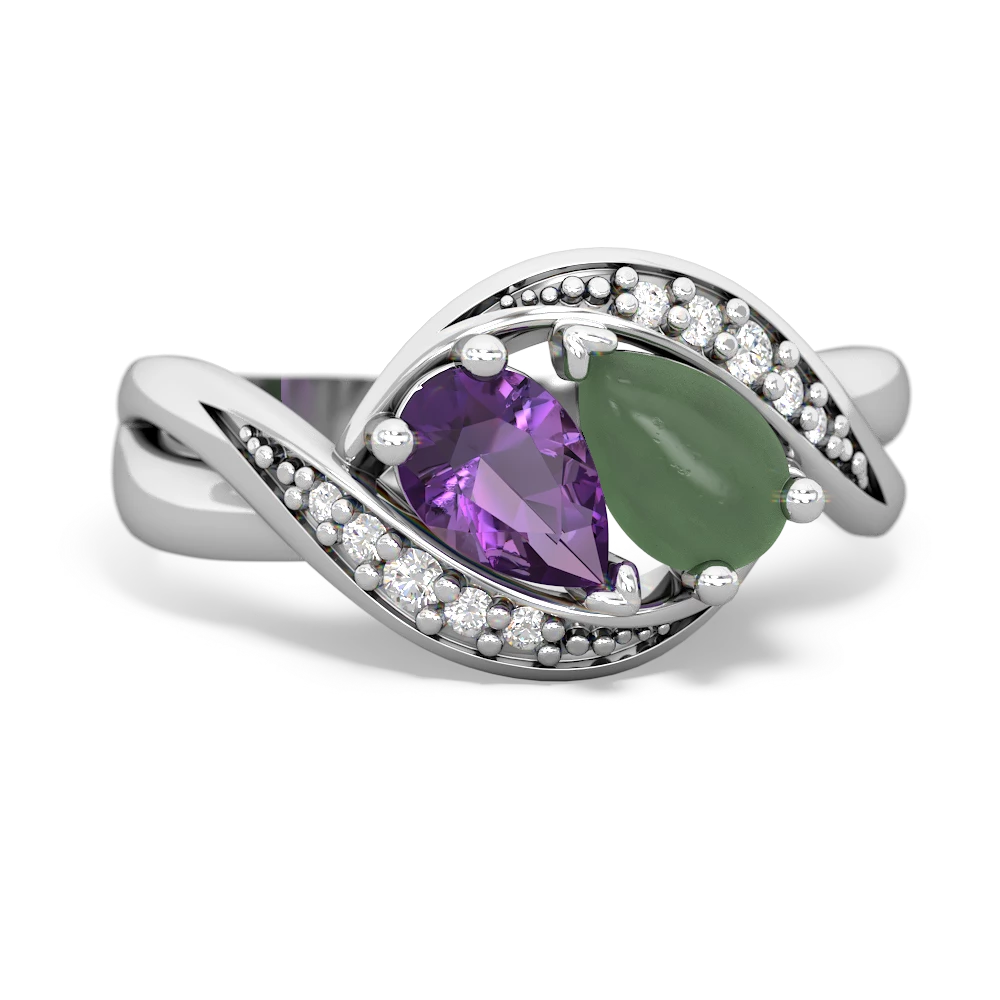 Amethyst Summer Winds 14K White Gold ring R5342