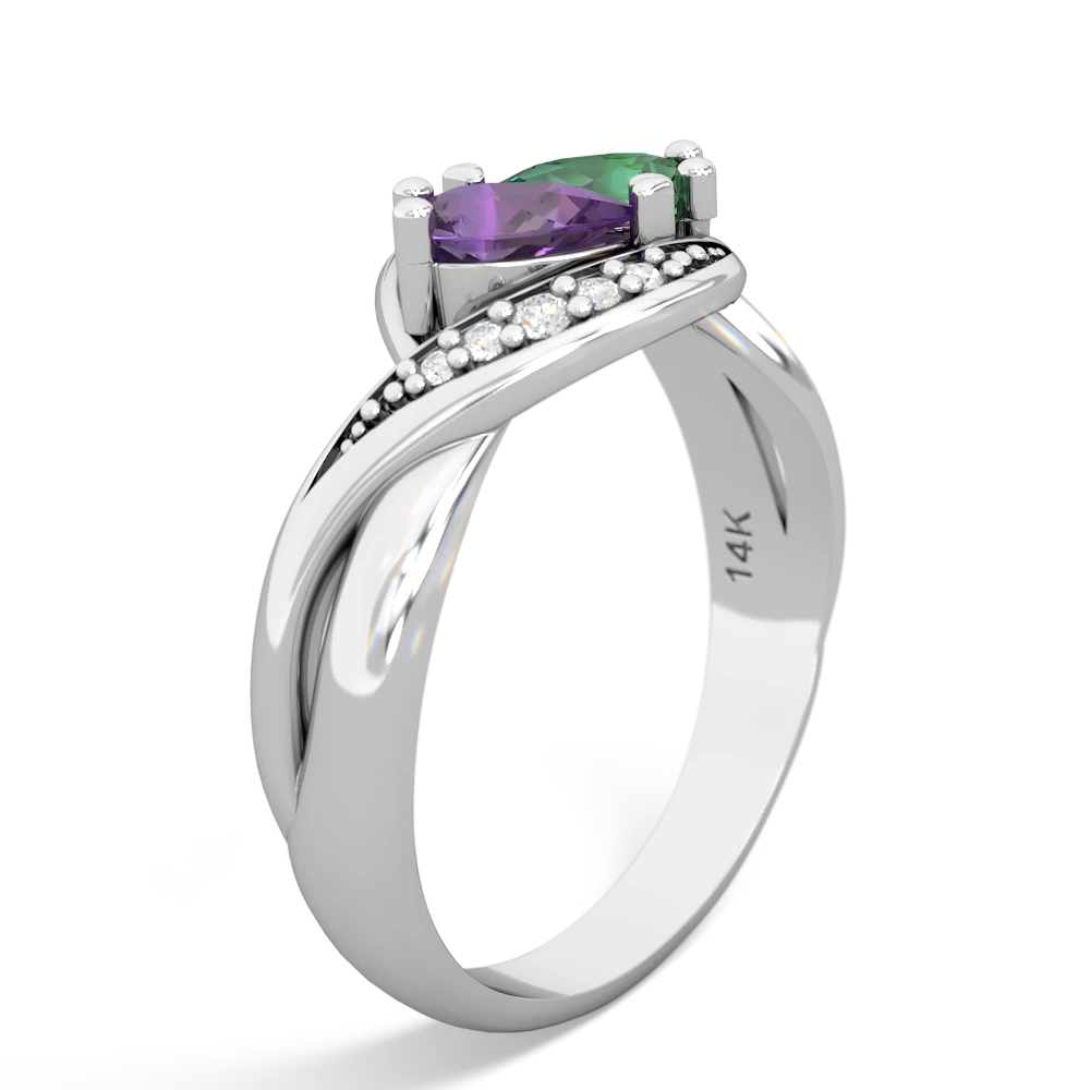 Amethyst Summer Winds 14K White Gold ring R5342