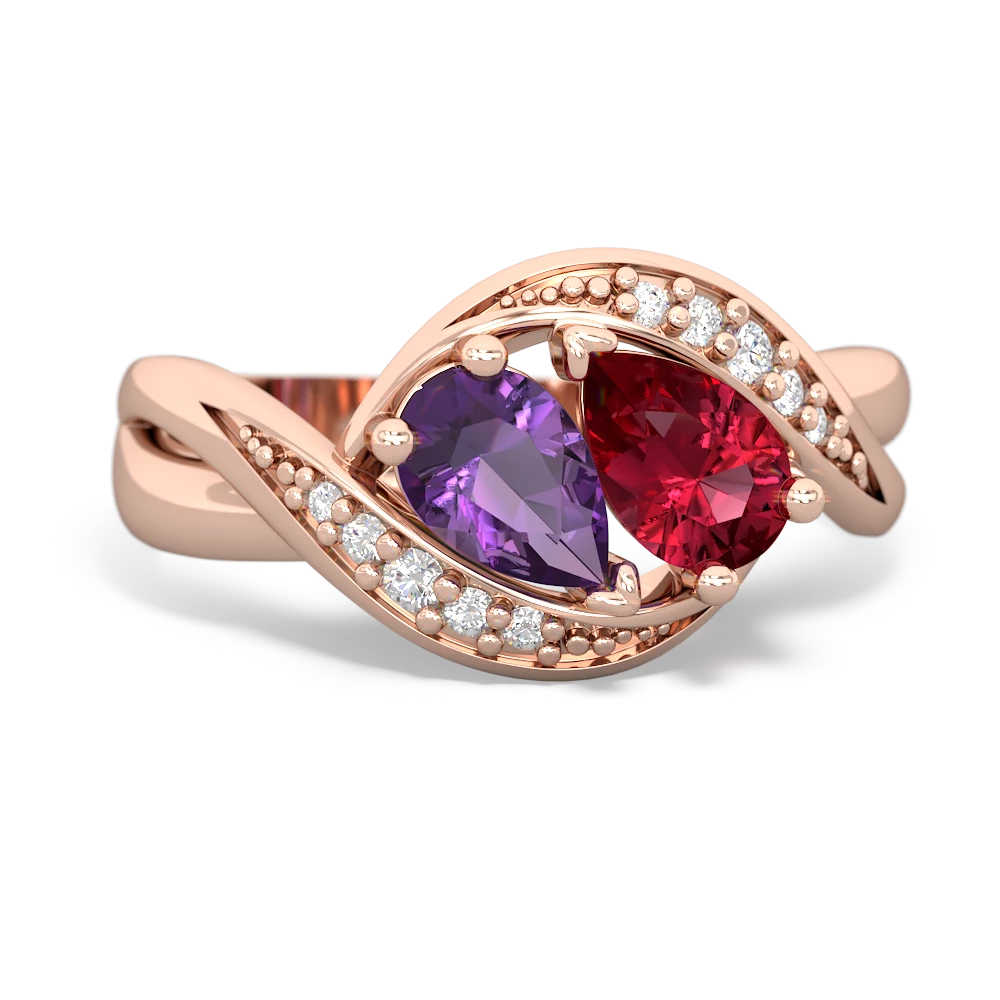Amethyst Summer Winds 14K Rose Gold ring R5342
