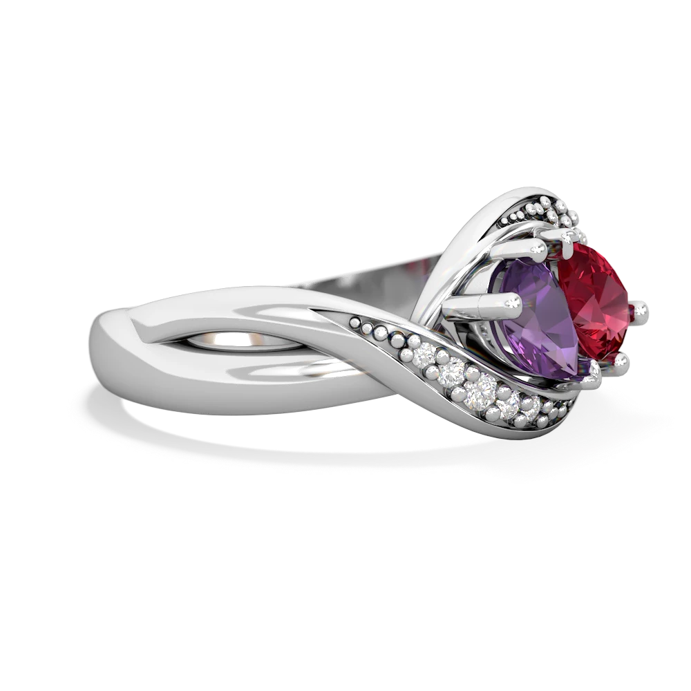 Amethyst Summer Winds 14K White Gold ring R5342