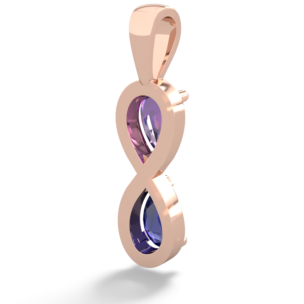 Amethyst Infinity 14K Rose Gold pendant P5050