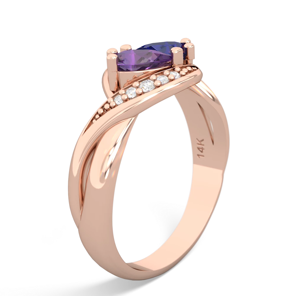 Amethyst Summer Winds 14K Rose Gold ring R5342