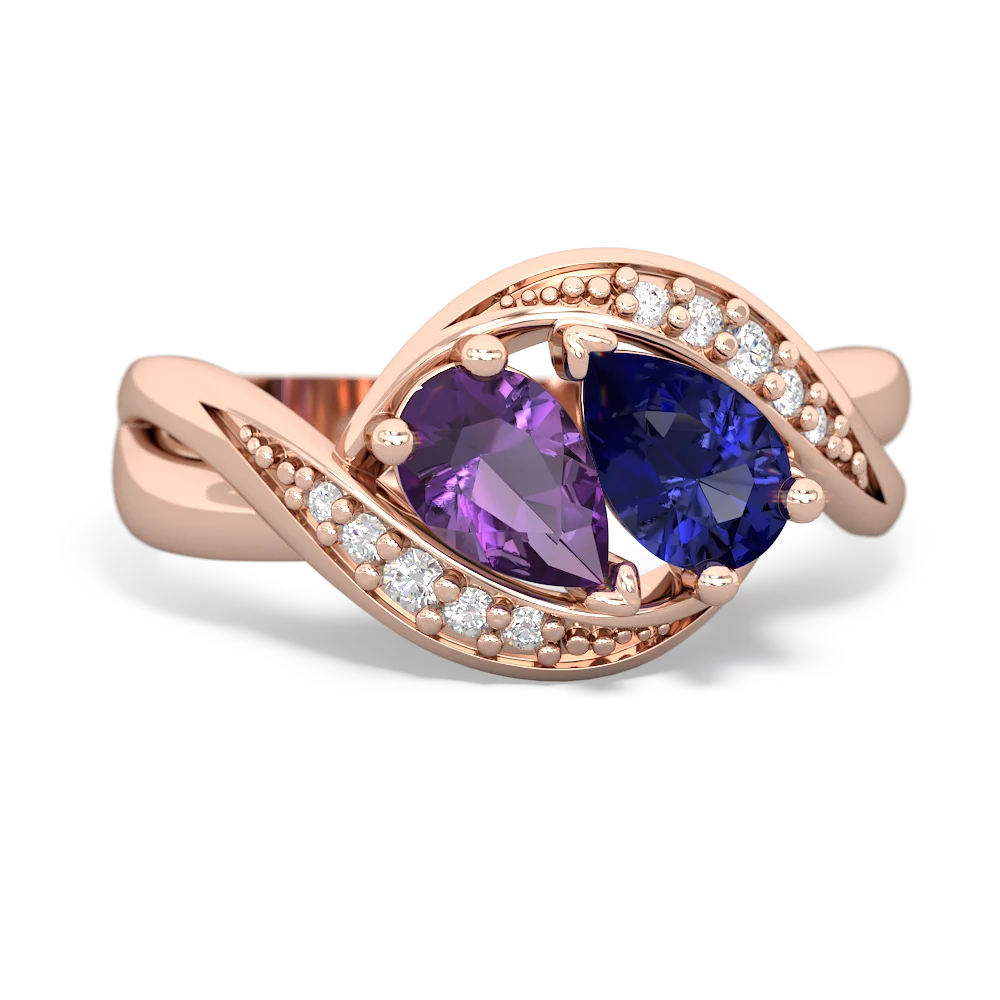 Amethyst Summer Winds 14K Rose Gold ring R5342