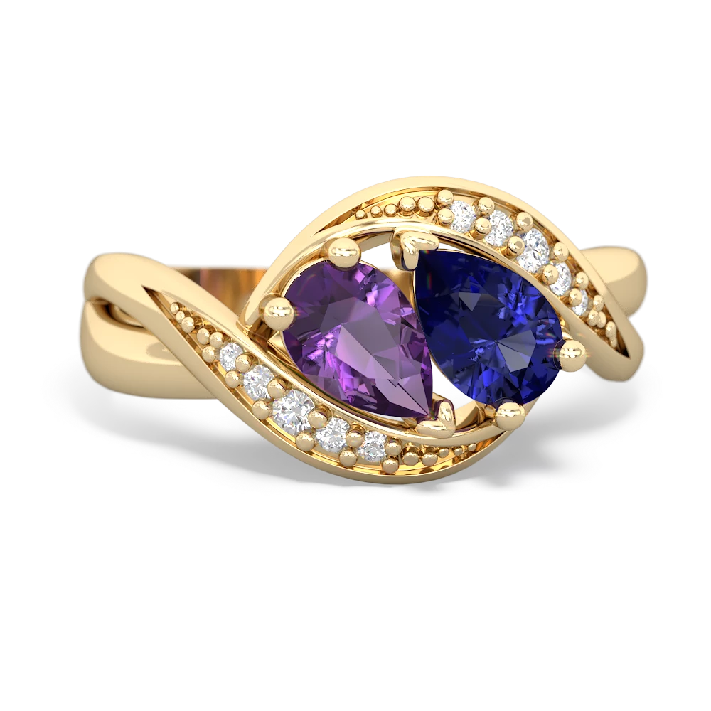 Amethyst Summer Winds 14K Yellow Gold ring R5342