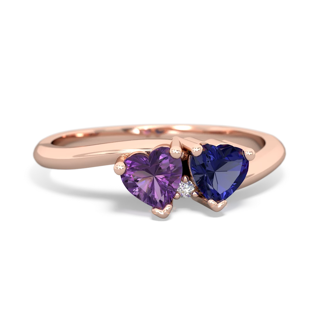 Amethyst Sweethearts 14K Rose Gold ring R5260