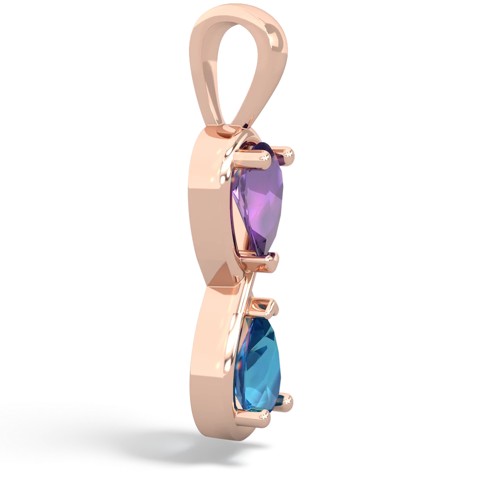 Amethyst Infinity 14K Rose Gold pendant P5050