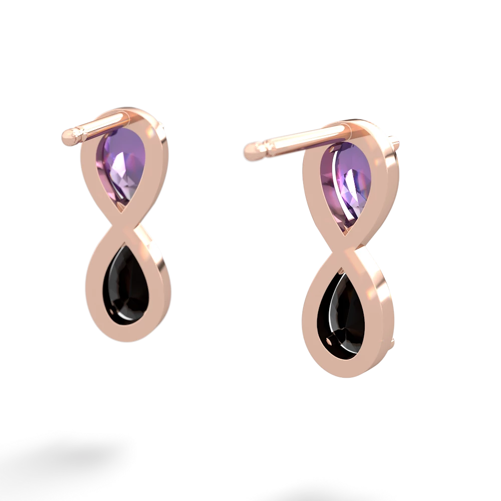 Amethyst Infinity 14K Rose Gold earrings E5050