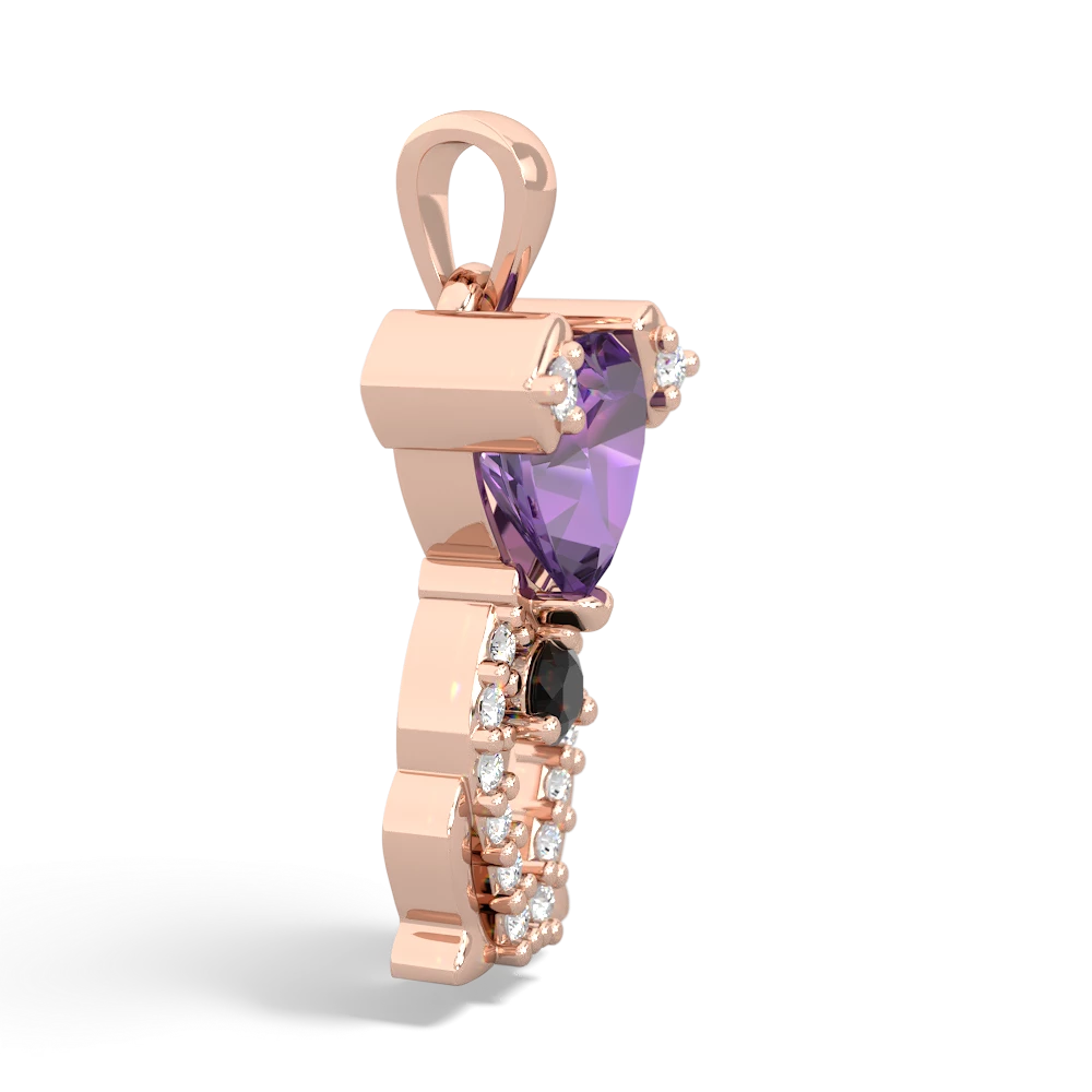 Amethyst Puppy Love 14K Rose Gold pendant P5800