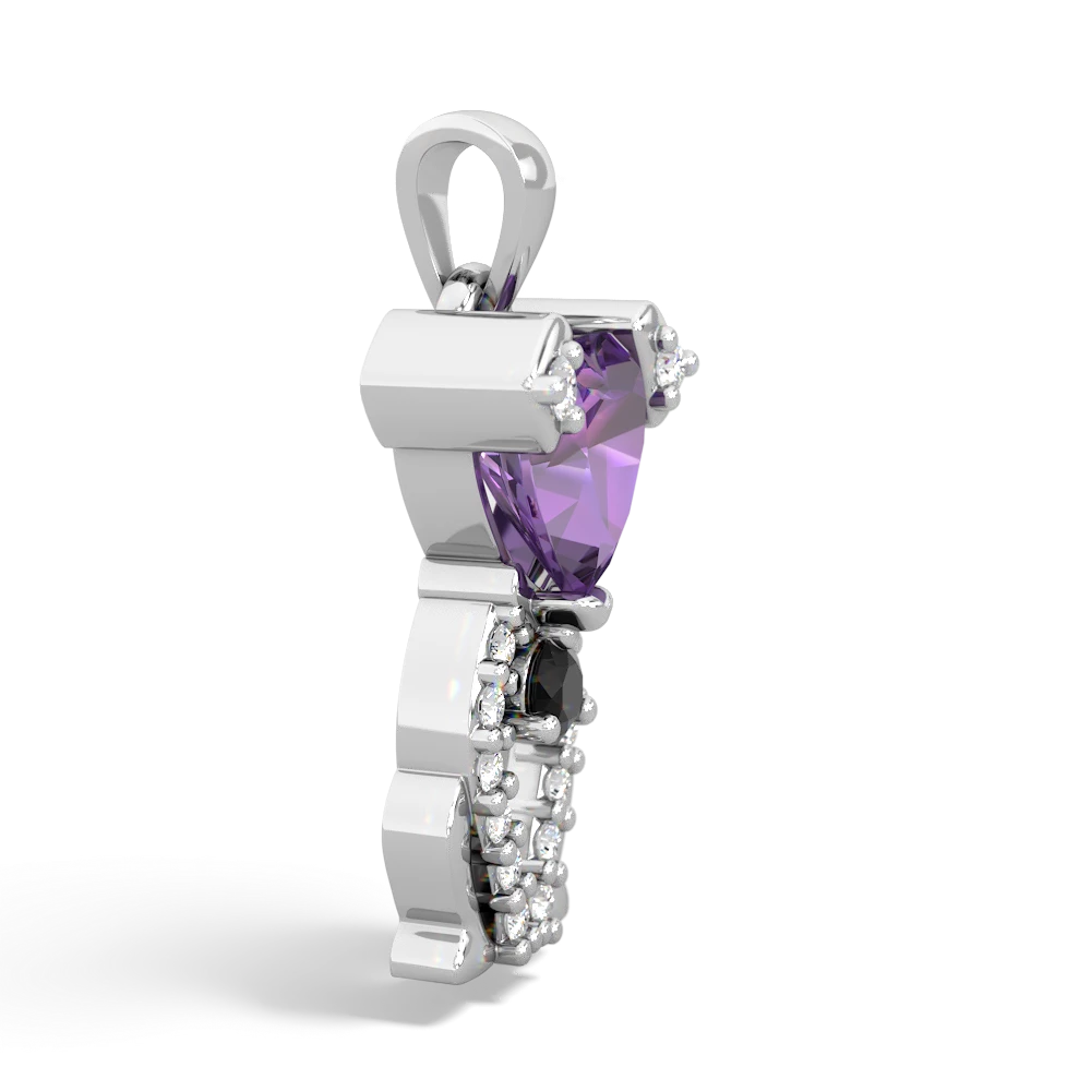 Amethyst Puppy Love 14K White Gold pendant P5800