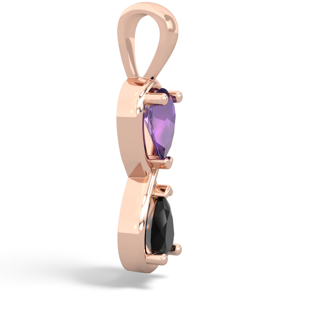 Amethyst Infinity 14K Rose Gold pendant P5050