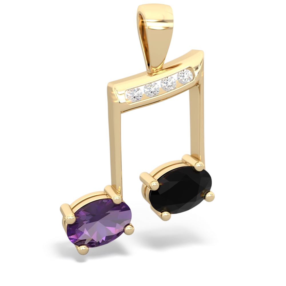 Amethyst Color Of Music 14K Yellow Gold pendant P3334