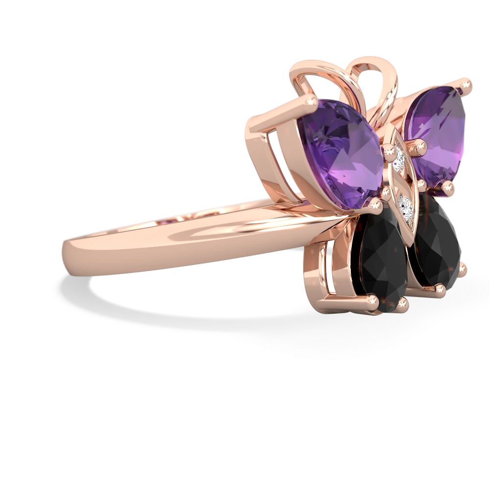 Amethyst Butterfly 14K Rose Gold ring R2215