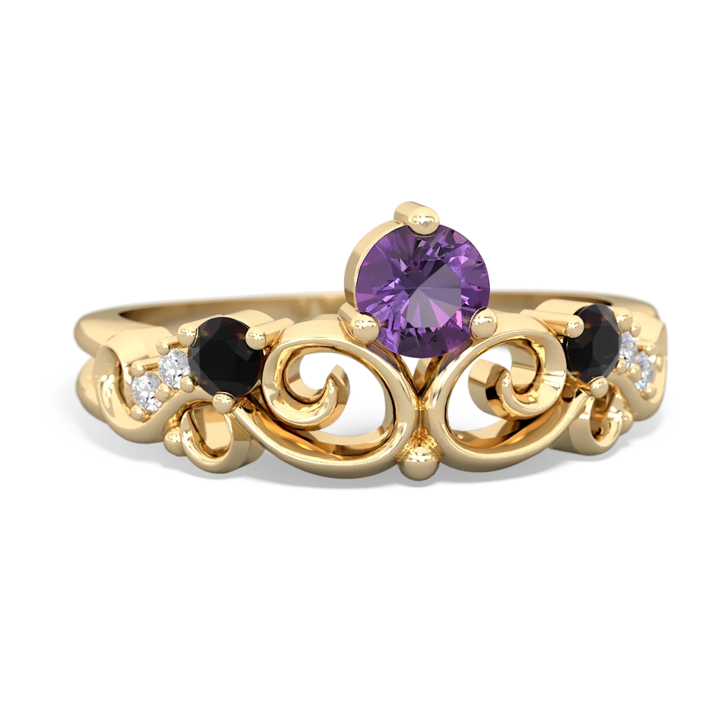 Amethyst Crown Keepsake 14K Yellow Gold ring R5740