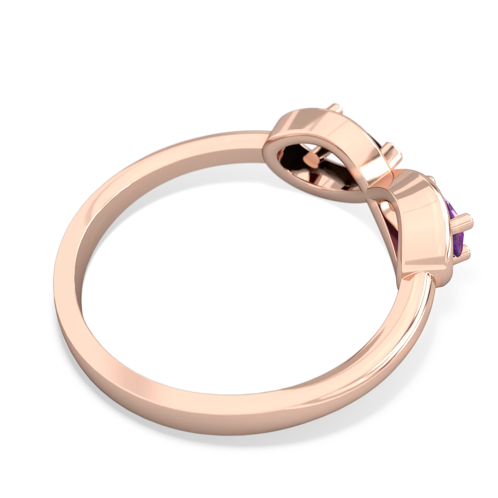 Amethyst Infinity 14K Rose Gold ring R5050