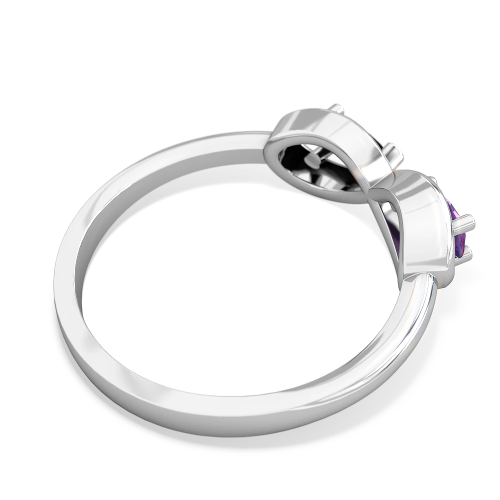 Amethyst Infinity 14K White Gold ring R5050