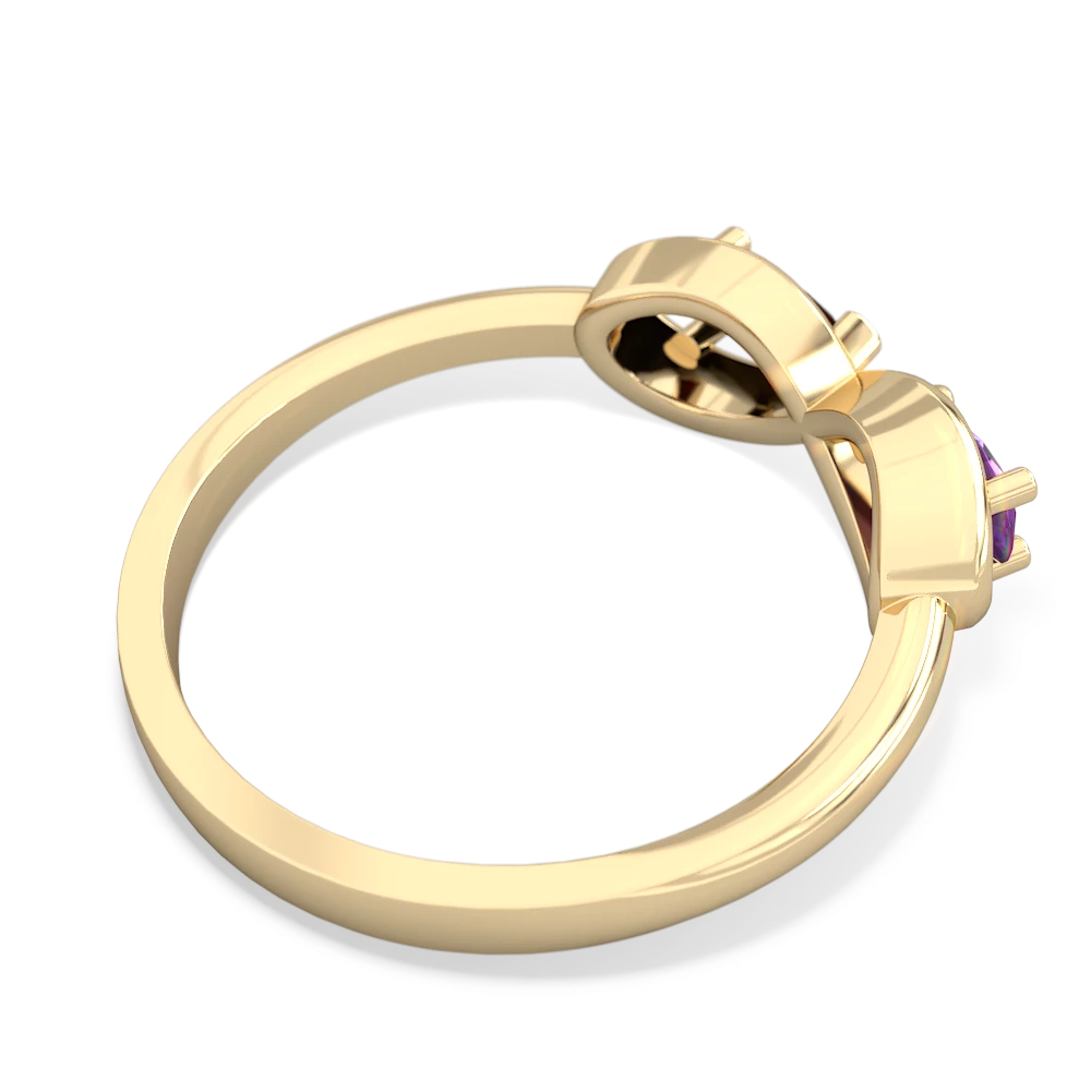 Amethyst Infinity 14K Yellow Gold ring R5050