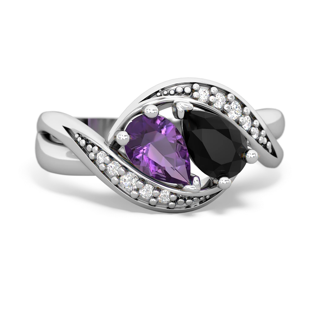 Amethyst Summer Winds 14K White Gold ring R5342