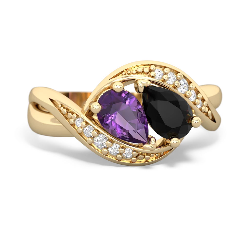 Amethyst Summer Winds 14K Yellow Gold ring R5342