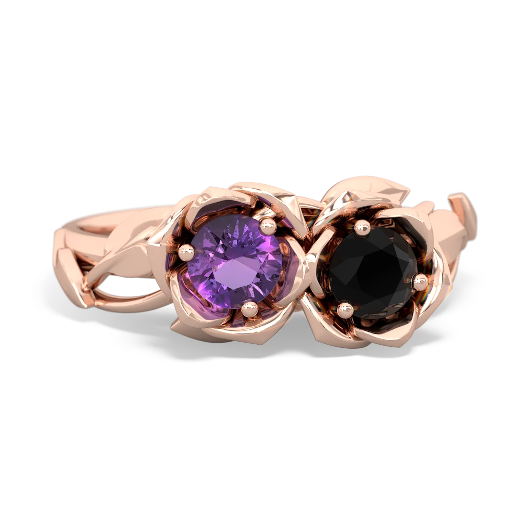 Amethyst Rose Garden 14K Rose Gold ring R5510