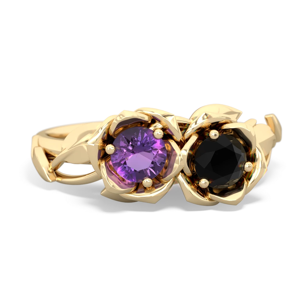 Amethyst Rose Garden 14K Yellow Gold ring R5510