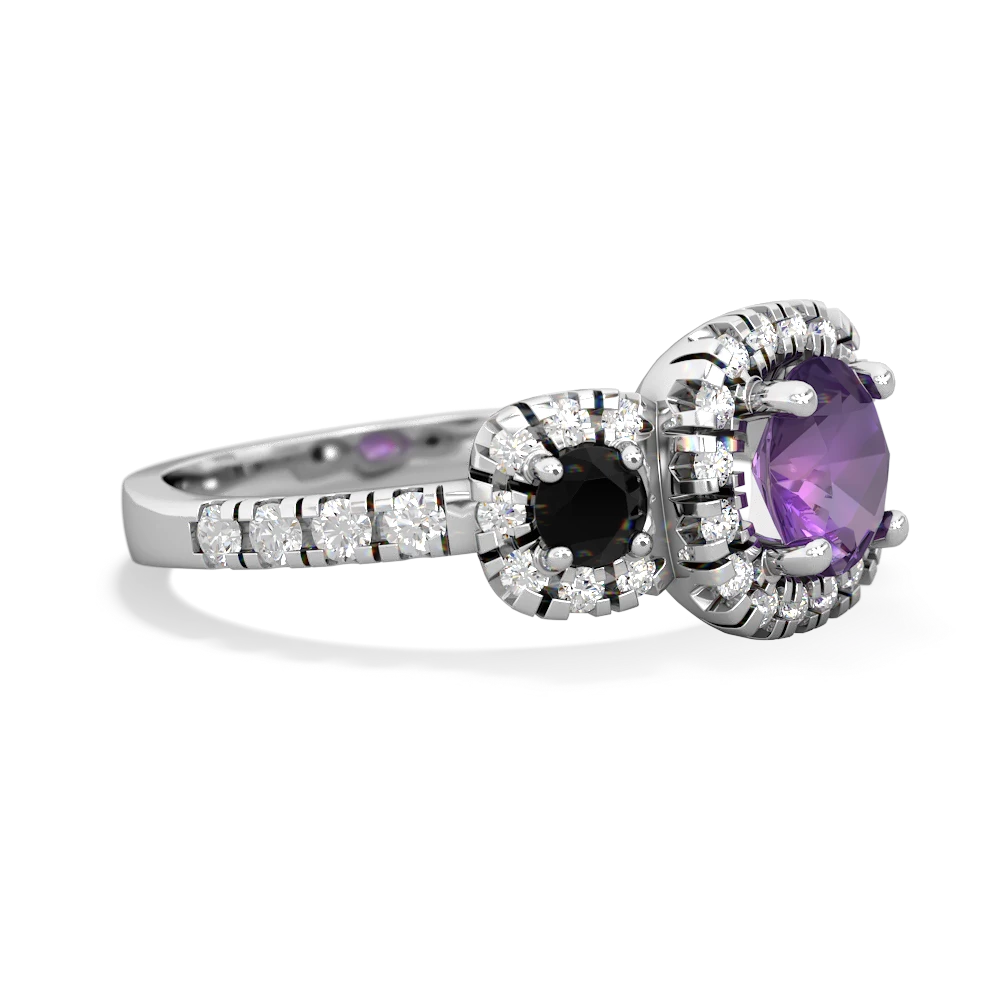 Amethyst Regal Halo 14K White Gold ring R5350