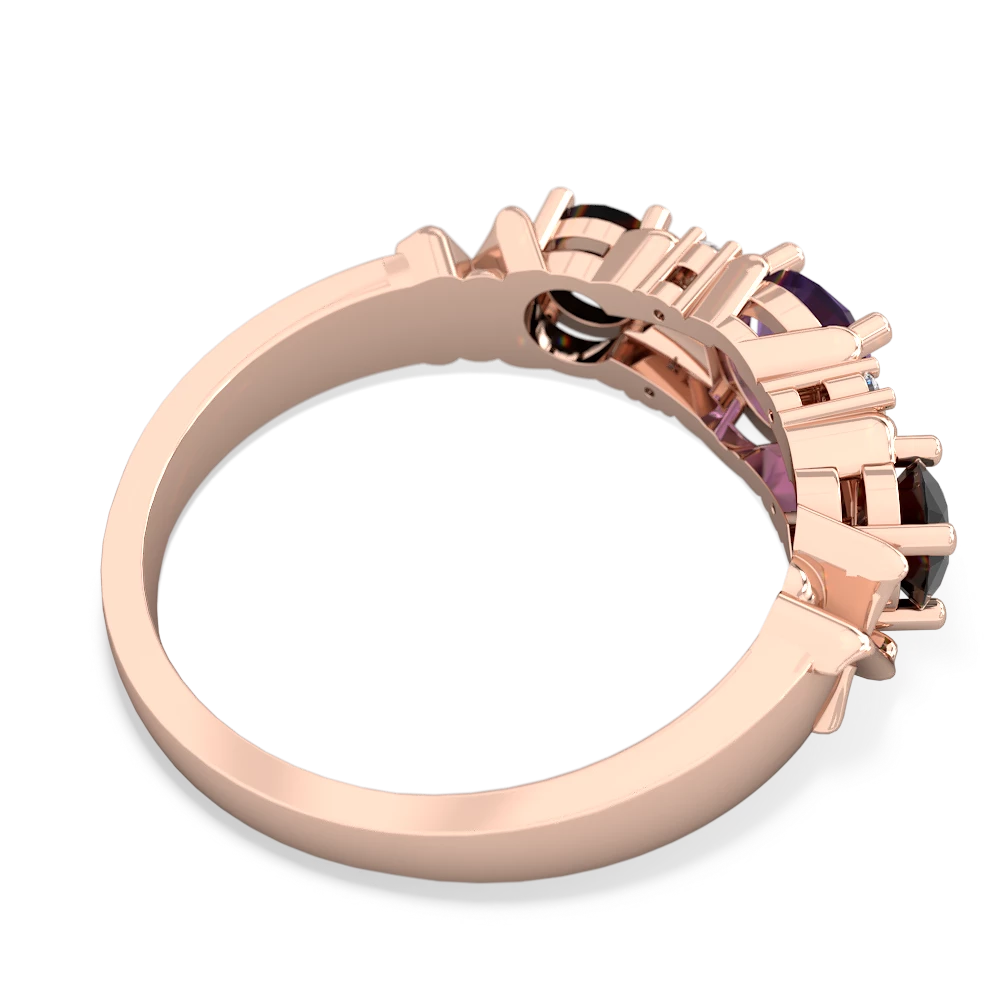 Amethyst Hugs And Kisses 14K Rose Gold ring R5016