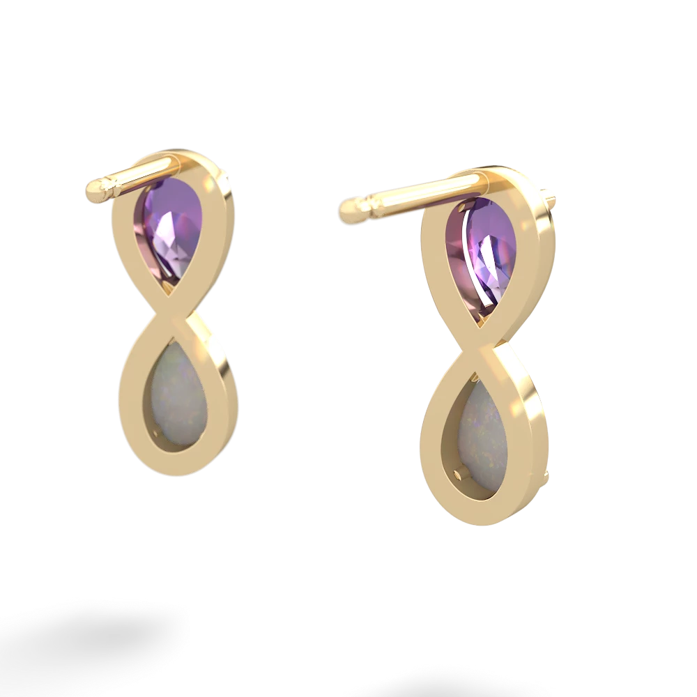 Amethyst Infinity 14K Yellow Gold earrings E5050