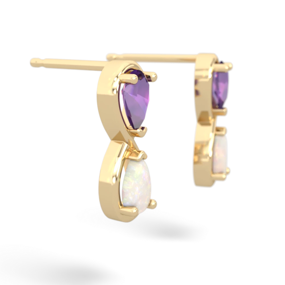 Amethyst Infinity 14K Yellow Gold earrings E5050