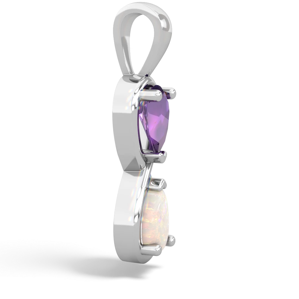 Amethyst Infinity 14K White Gold pendant P5050