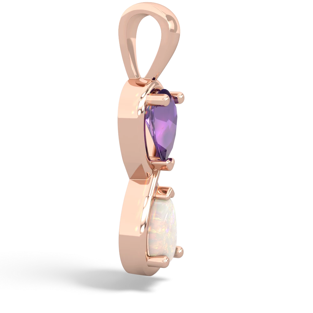 Amethyst Infinity 14K Rose Gold pendant P5050