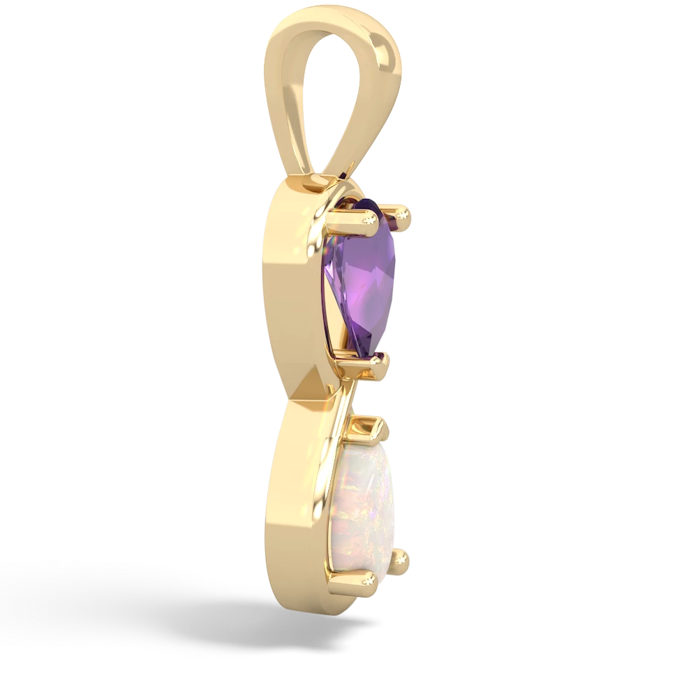 Amethyst Infinity 14K Yellow Gold pendant P5050