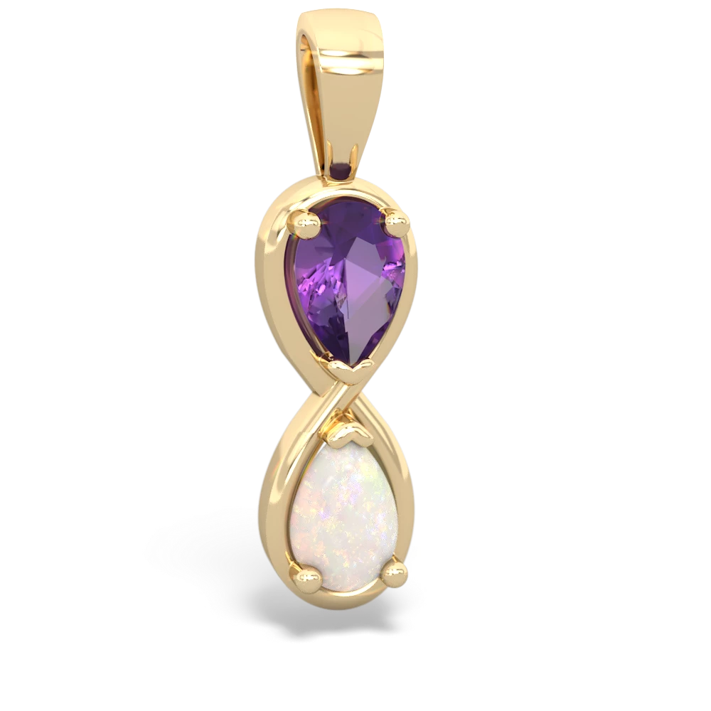 Amethyst Infinity 14K Yellow Gold pendant P5050