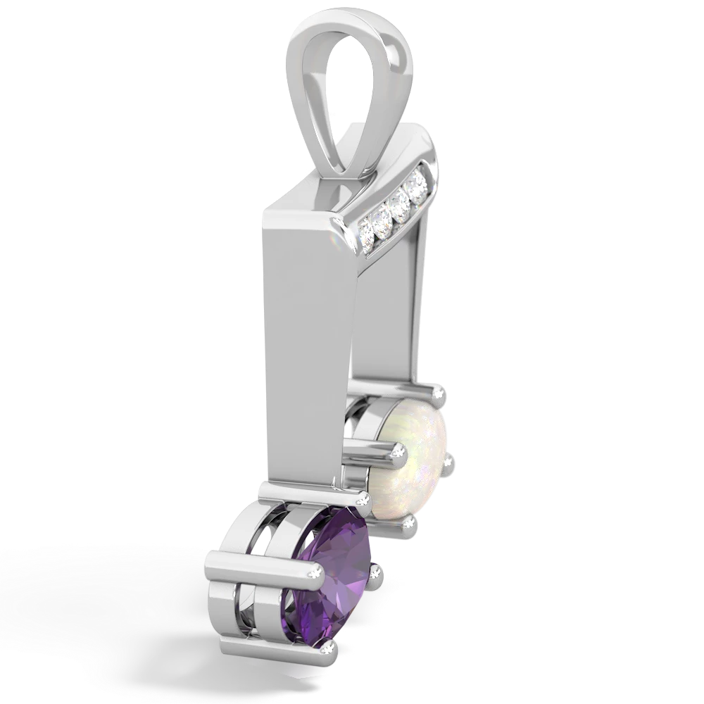Amethyst Color Of Music 14K White Gold pendant P3334