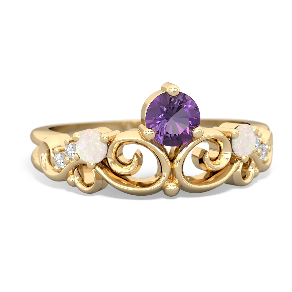 Amethyst Crown Keepsake 14K Yellow Gold ring R5740