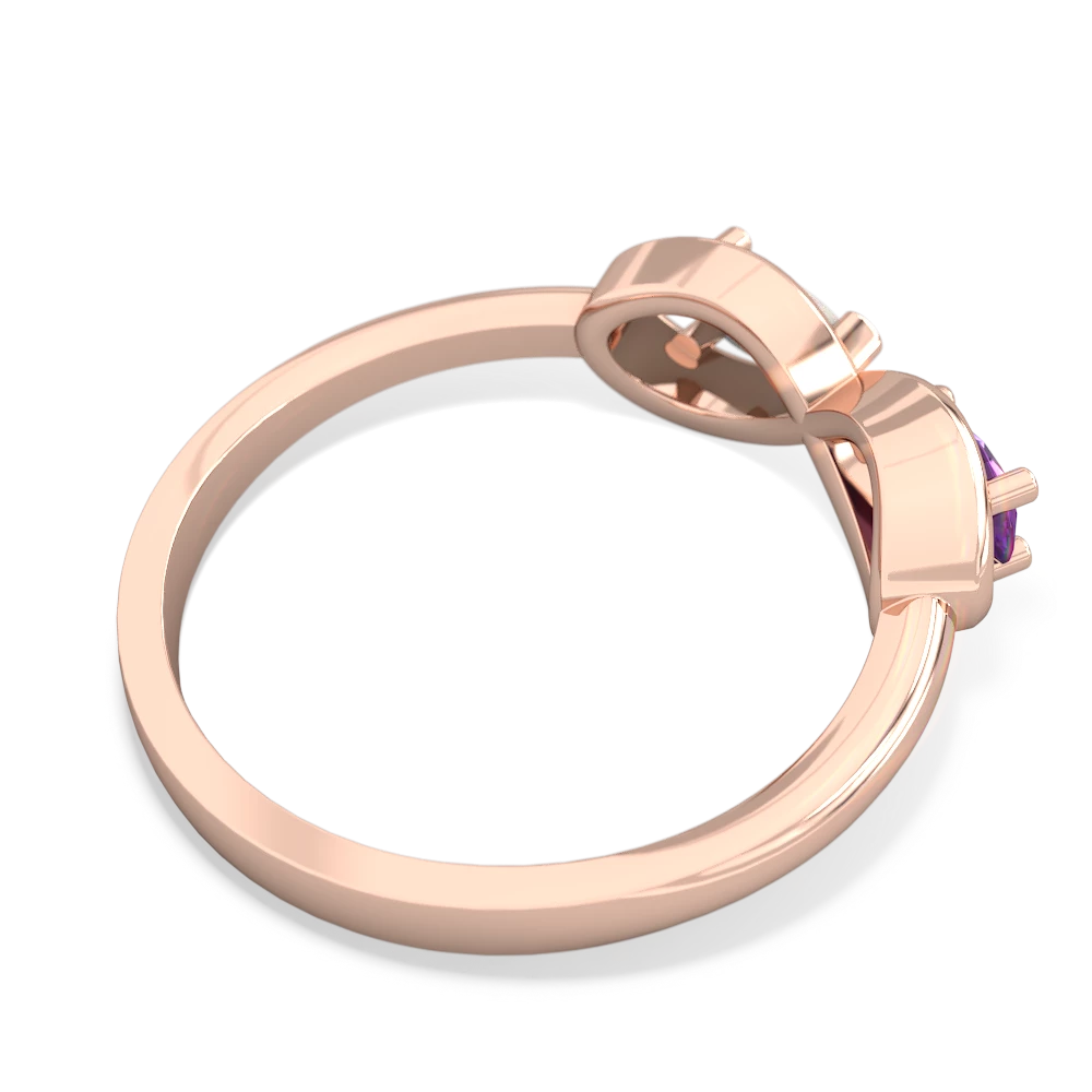 Amethyst Infinity 14K Rose Gold ring R5050